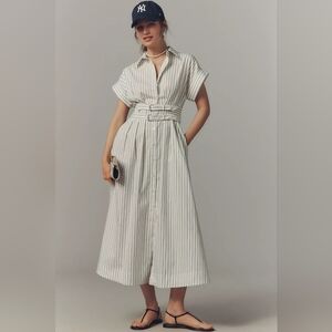 Tobie Double Buckle Shirt Dress by Exquise, Anthropologie